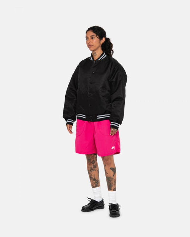 Calção Stussy Agua Curta Stock Masculino Rosa Portugal | QYW-0764