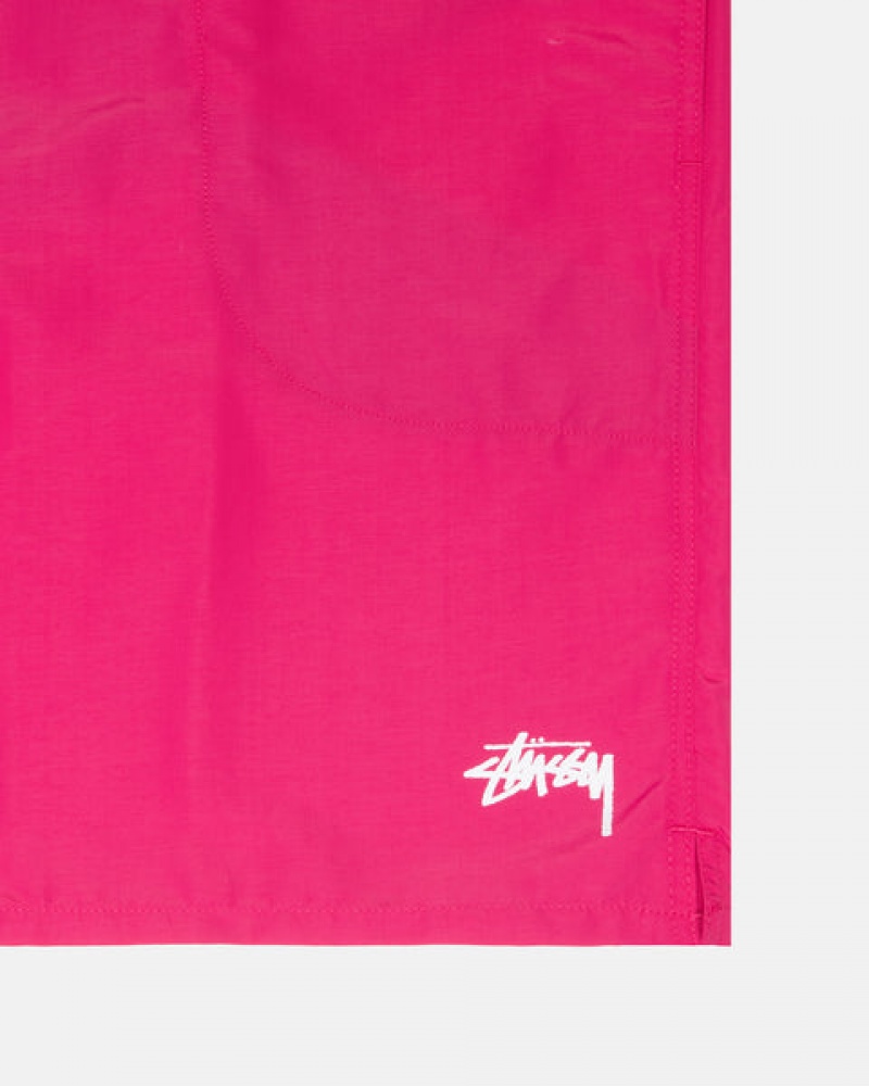 Calção Stussy Agua Curta Stock Masculino Rosa Portugal | QYW-0764