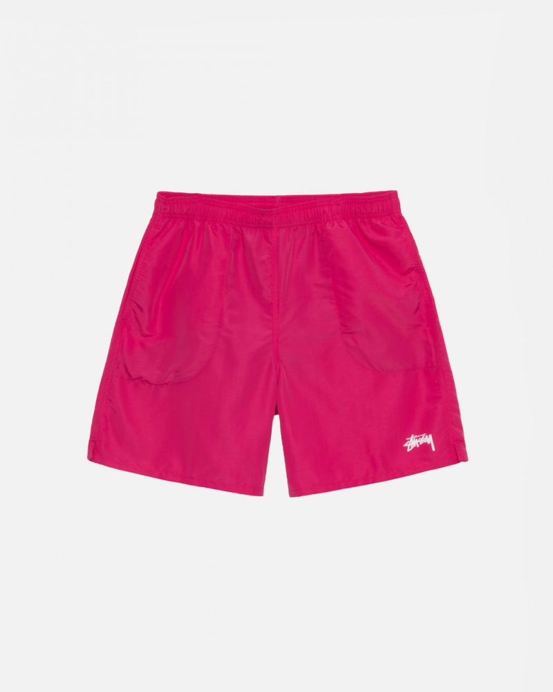 Calção Stussy Agua Curta Stock Masculino Rosa Portugal | QYW-0764