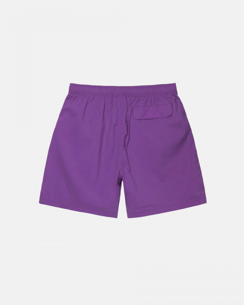 Calção Stussy Big Stock Nylon Curta Feminino Roxo Portugal | AGZ-0248