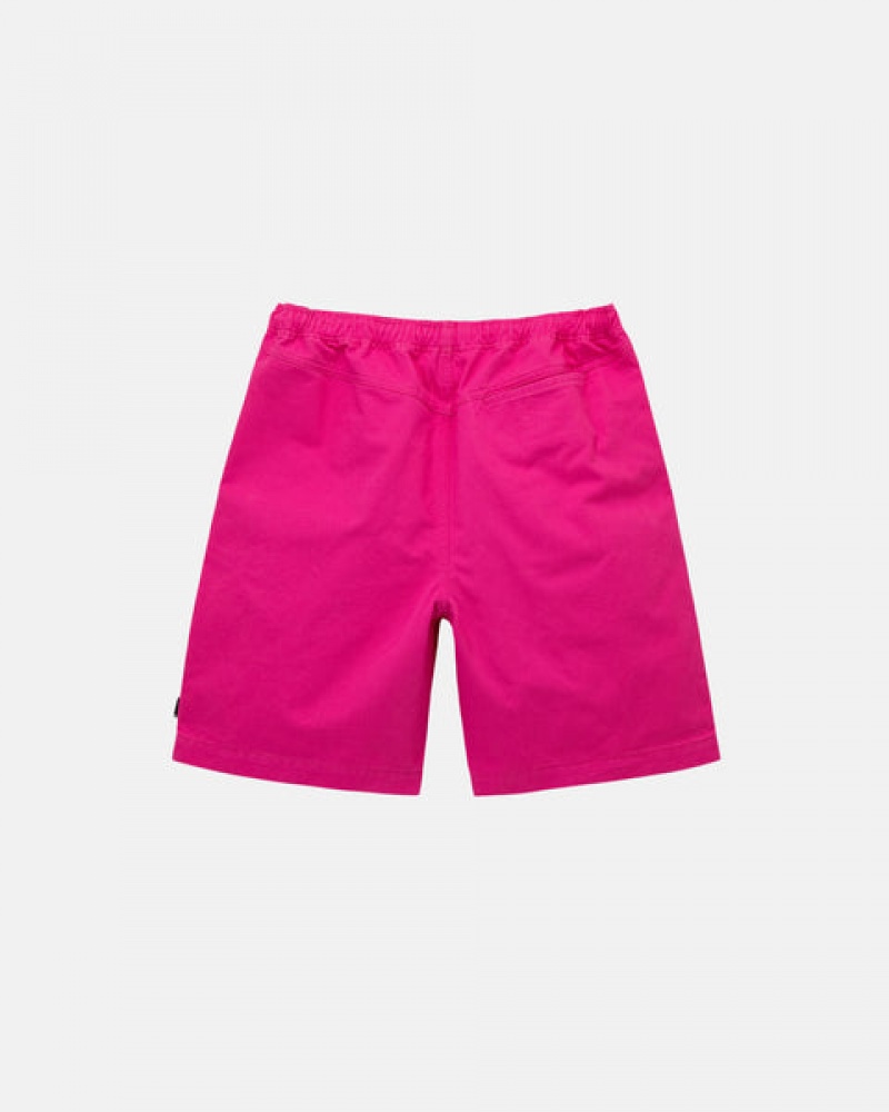 Calção Stussy Brushed Beach Curta Feminino Rosa Portugal | XYX-2656