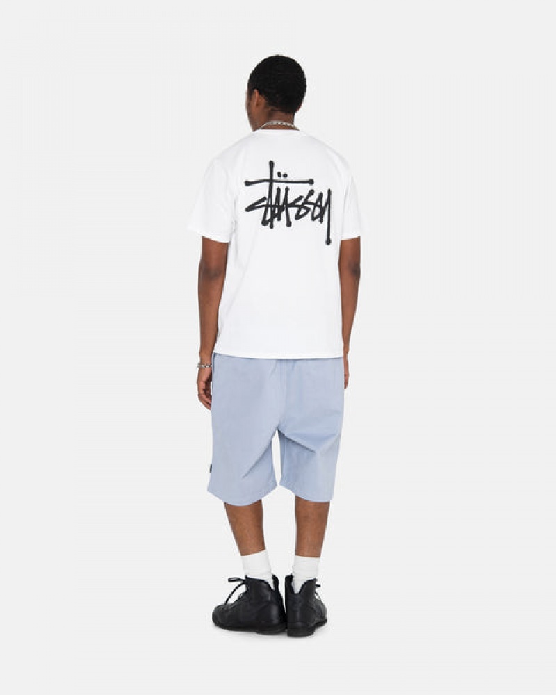 Calção Stussy Brushed Beach Curta Masculino Azuis Portugal | VDX-6877