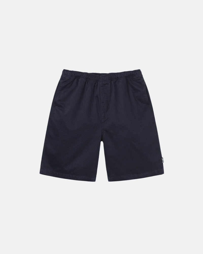 Calção Stussy Brushed Beach Curta Masculino Azul Marinho Portugal | UYR-6334