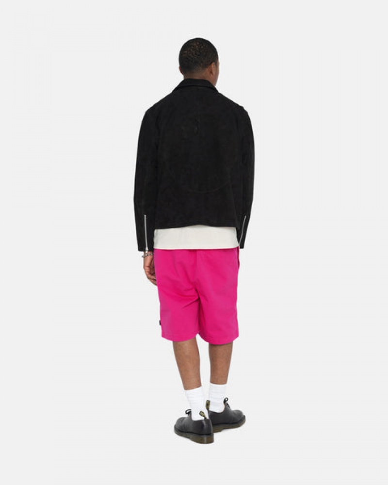 Calção Stussy Brushed Beach Curta Masculino Rosa Portugal | GWO-0828