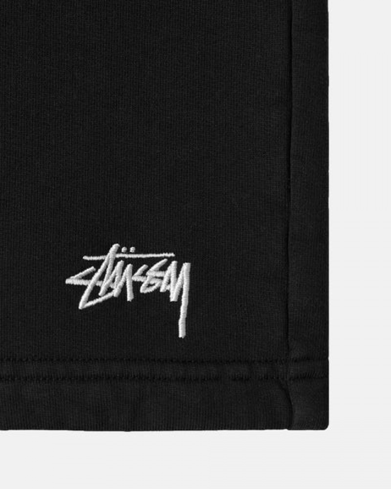 Calção Stussy Overdyed Stock Logo Sweat Curta Masculino Pretas Portugal | NBS-5515