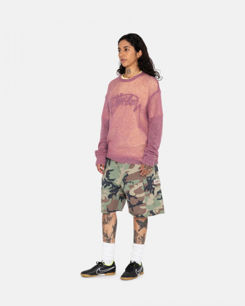 Calção Stussy Ripstop Cargo Beach Curta Feminino Camufladas Portugal | DOH-5347