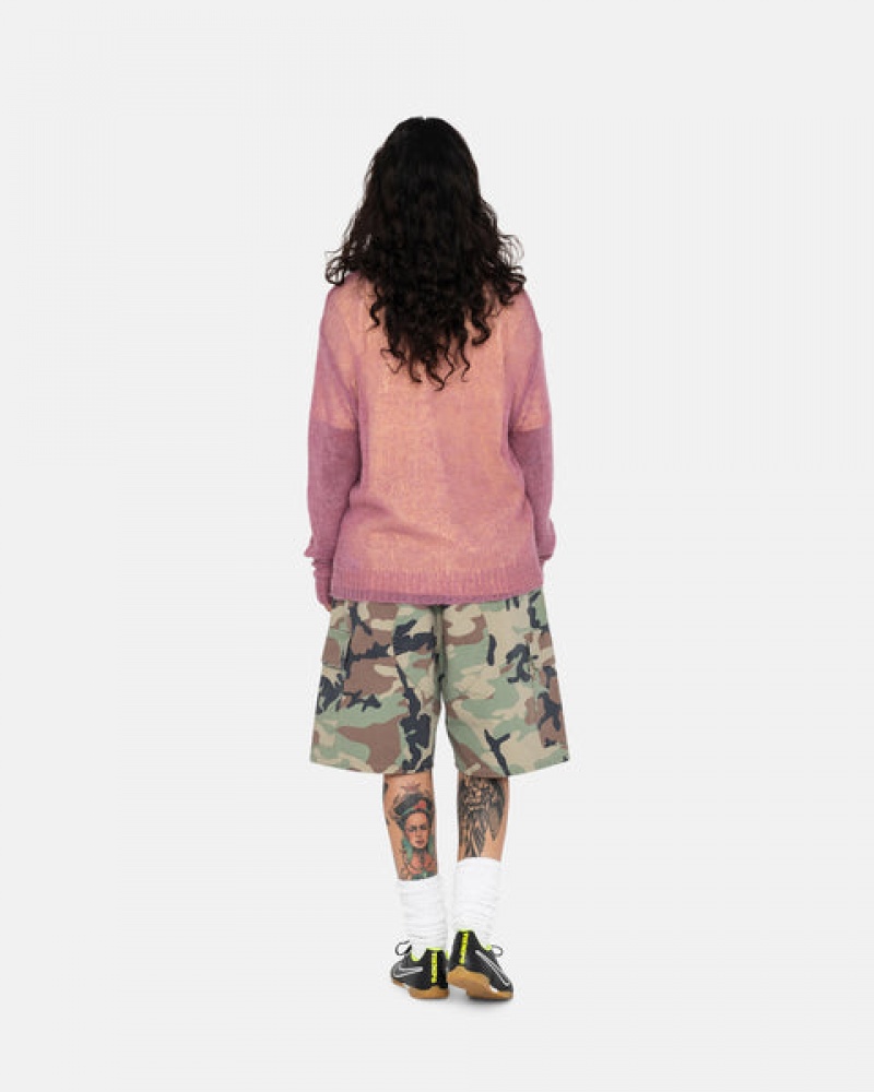 Calção Stussy Ripstop Cargo Beach Curta Feminino Camufladas Portugal | DOH-5347