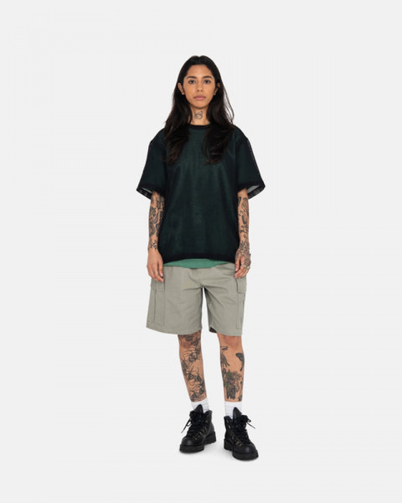 Calção Stussy Ripstop Cargo Beach Curta Feminino Verde Oliva Portugal | HPU-0425