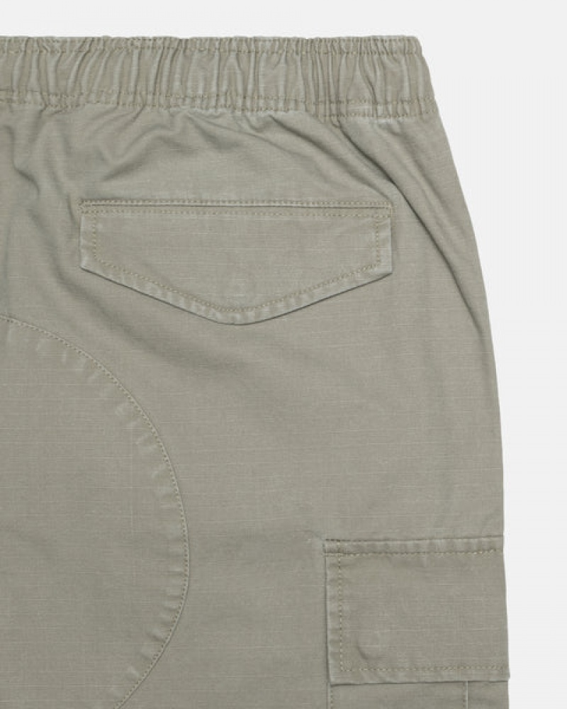 Calção Stussy Ripstop Cargo Beach Curta Feminino Verde Oliva Portugal | HPU-0425