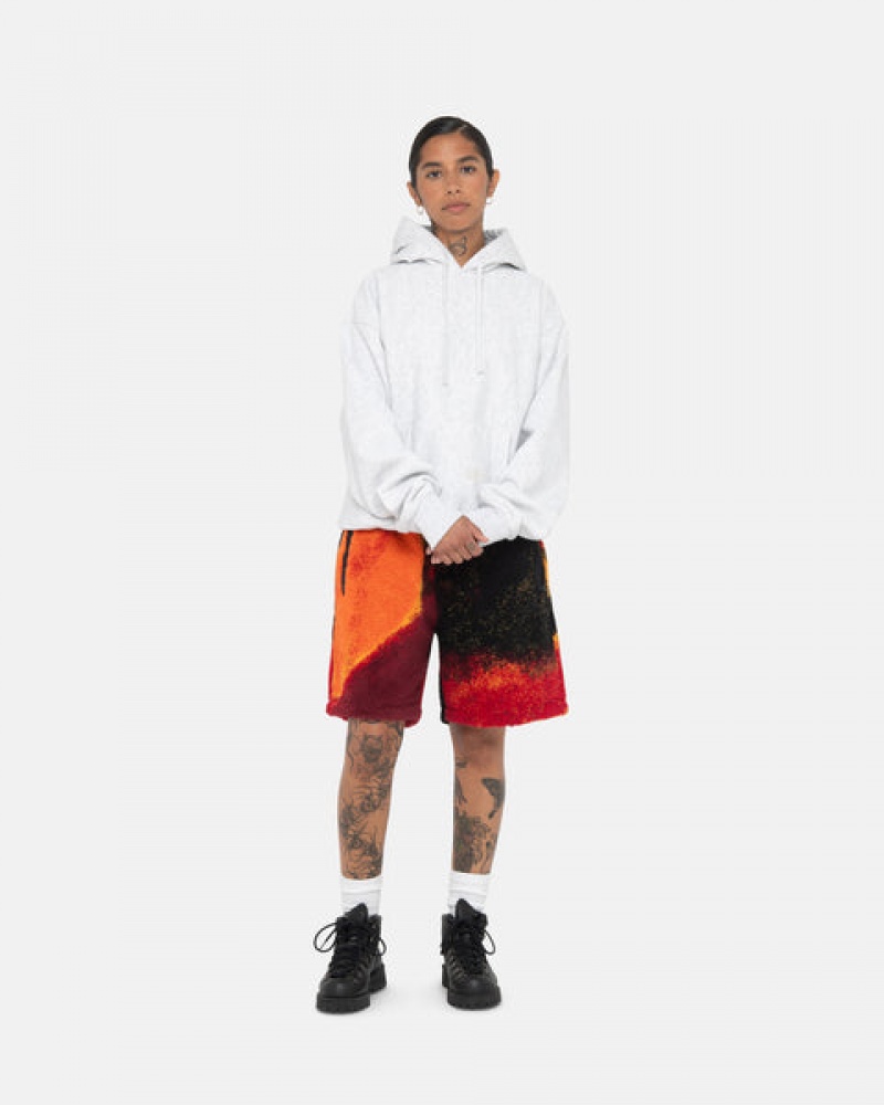 Calção Stussy Sherpa Curta Feminino Pretas Vermelhas Portugal | ZZC-8279