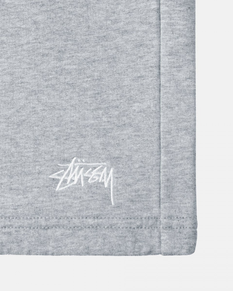 Calção Stussy Stock Logo Sweat Curta Masculino Cinzentas Portugal | SKD-5091