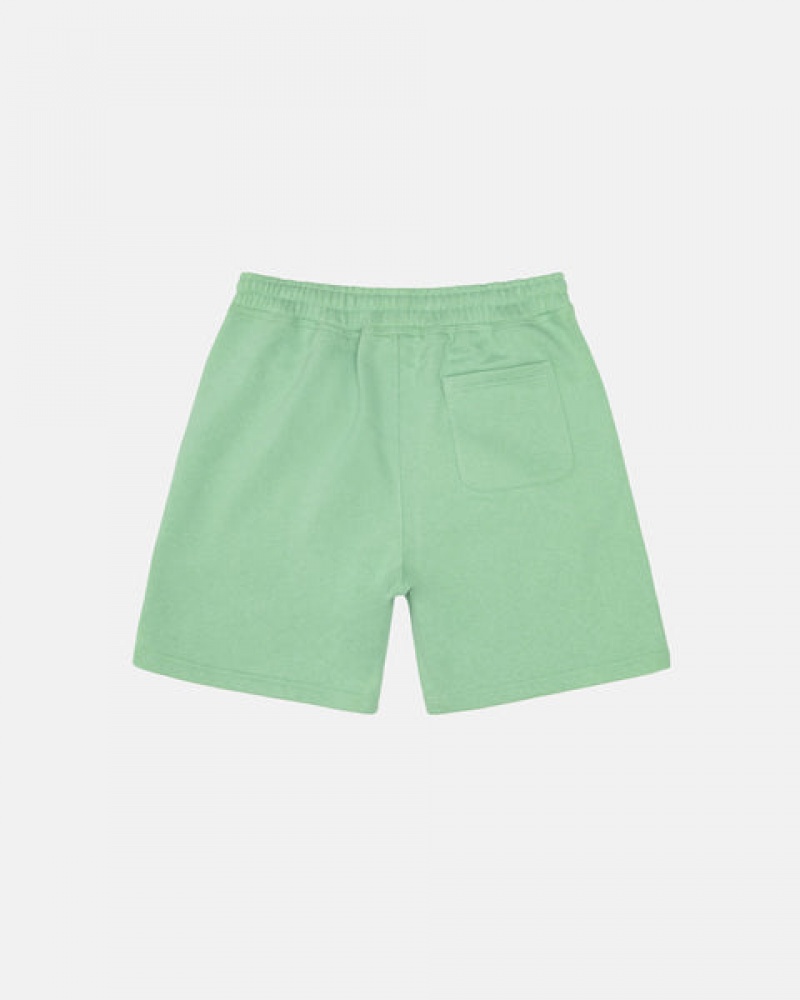 Calção Stussy Stock Logo Sweatshort Masculino Verdes Portugal | ZQD-2430