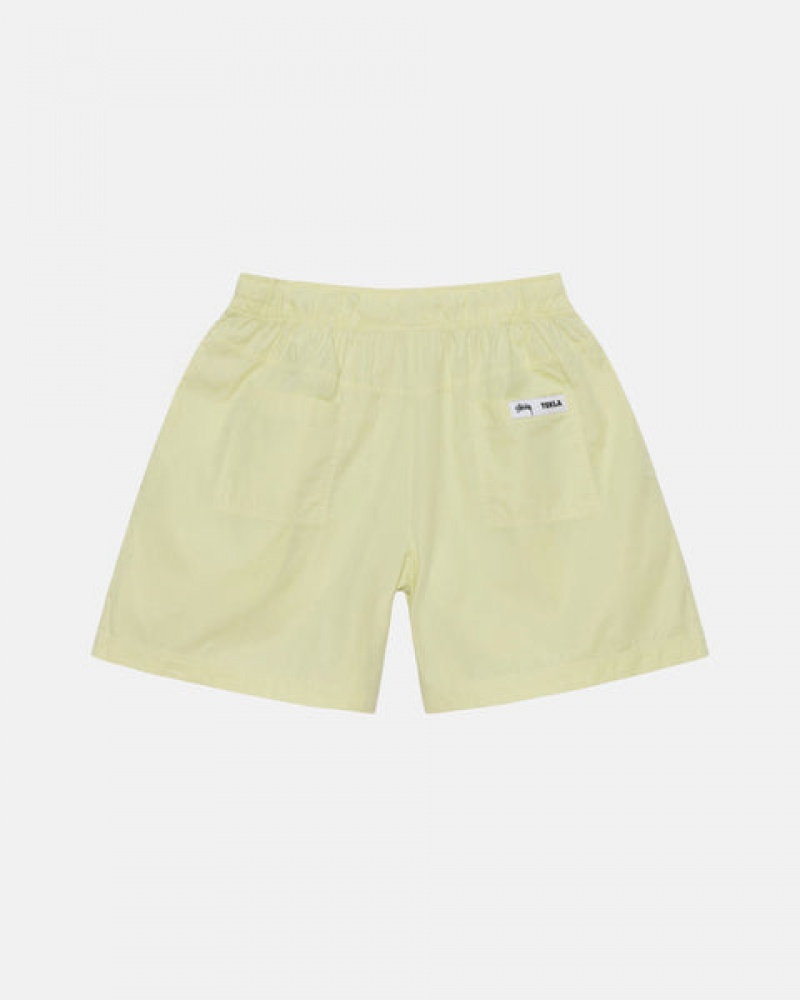 Calção Stussy Tekla Poplin Pyjama Shorts Feminino Luz Verdes Portugal | LGB-8163