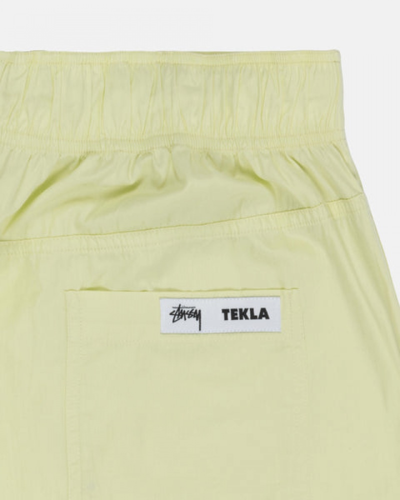 Calção Stussy Tekla Poplin Pyjama Shorts Feminino Luz Verdes Portugal | LGB-8163