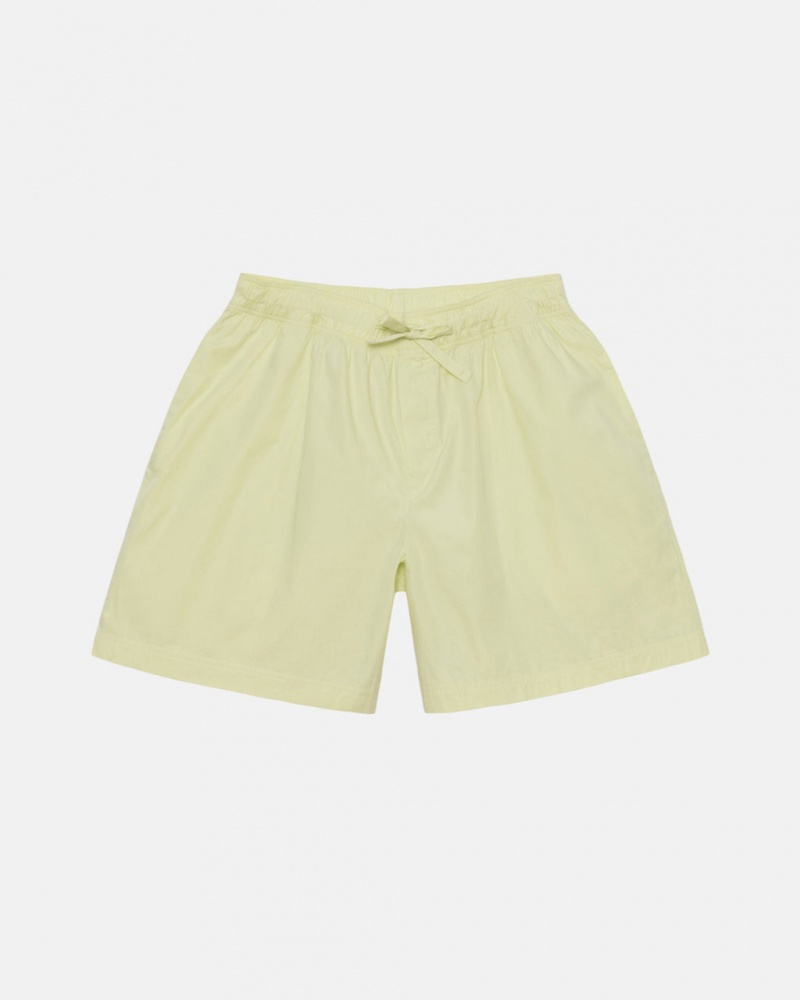 Calção Stussy Tekla Poplin Pyjama Shorts Feminino Luz Verdes Portugal | LGB-8163