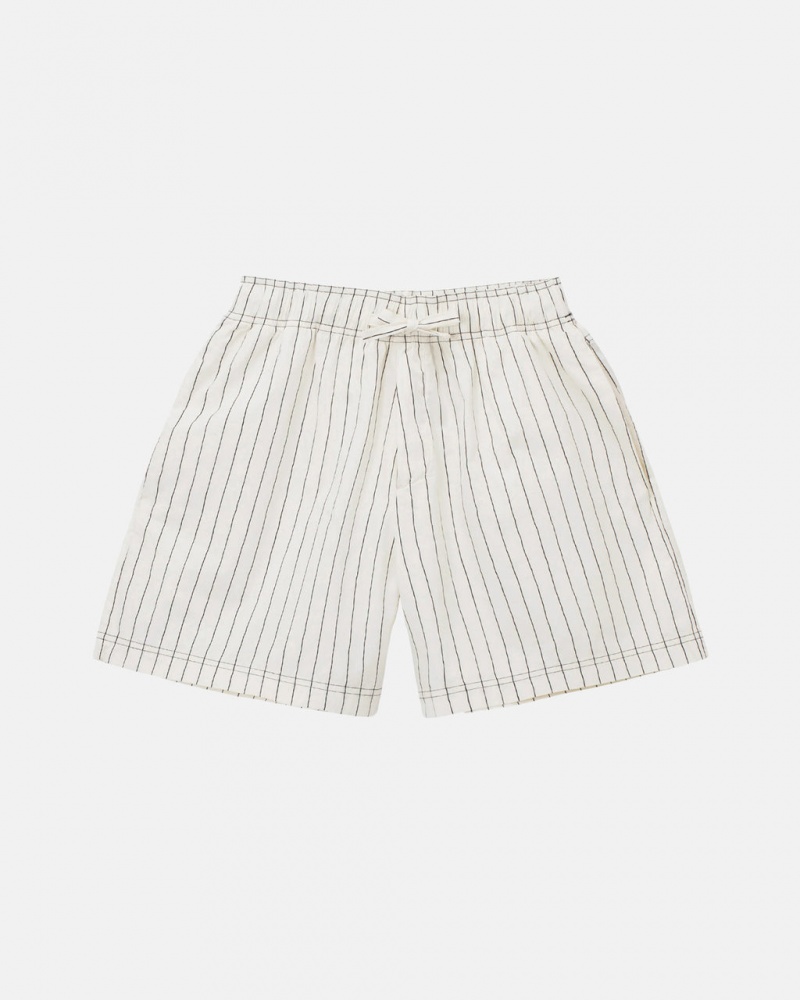 Calção Stussy Tekla Poplin Pyjama Shorts Masculino Bege Portugal | CTJ-2363