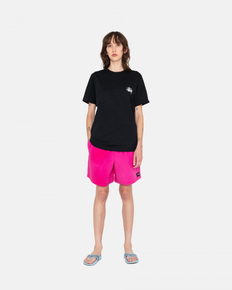 Calção Stussy Wave Dye Nylon Curta Feminino Fucsia Portugal | KOM-9000