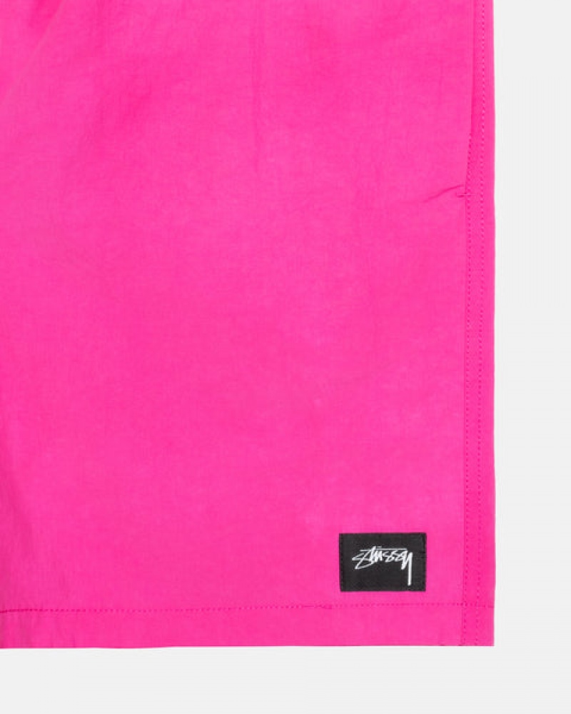 Calção Stussy Wave Dye Nylon Curta Feminino Fucsia Portugal | KOM-9000