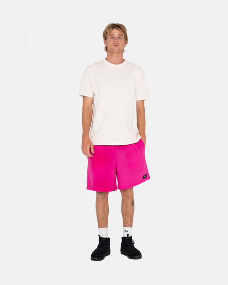 Calção Stussy Wave Dye Nylon Curta Feminino Fucsia Portugal | KOM-9000