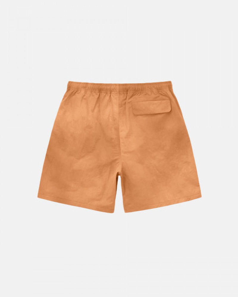 Calção Stussy Wave Dye Nylon Curta Feminino Laranja Portugal | IJU-0113