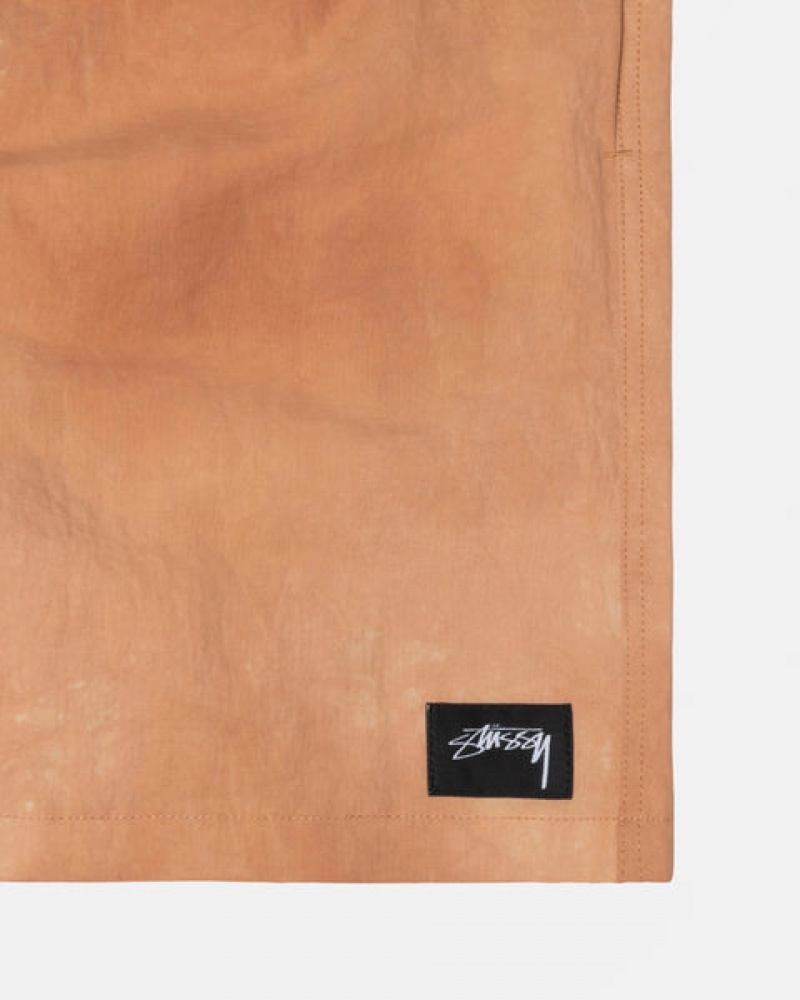 Calção Stussy Wave Dye Nylon Curta Masculino Laranja Portugal | LDD-7596