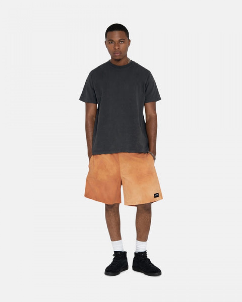 Calção Stussy Wave Dye Nylon Curta Masculino Laranja Portugal | LDD-7596