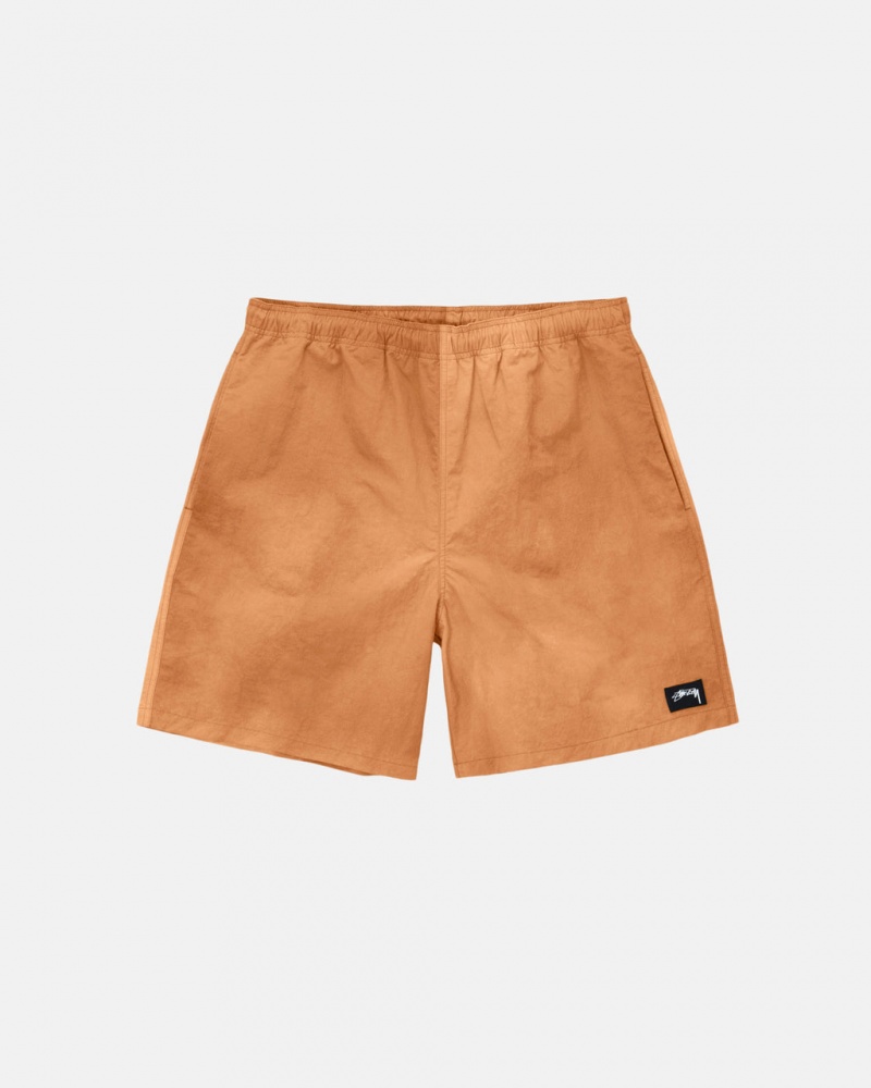 Calção Stussy Wave Dye Nylon Curta Masculino Laranja Portugal | LDD-7596