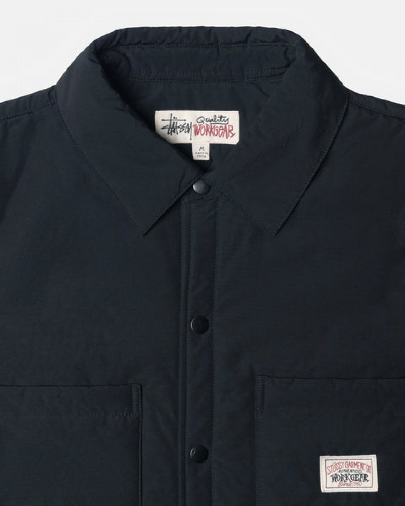 Camisa Jaquetas Stussy Acolchoado Tech Over Shirt Masculino Pretas Portugal | HKV-3450