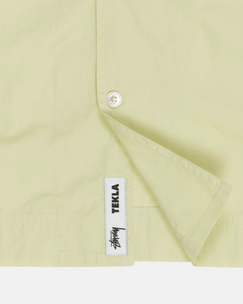 Camisas Stussy Tekla Poplin Pyjama Shirt Feminino Luz Verdes Portugal | SJV-2815