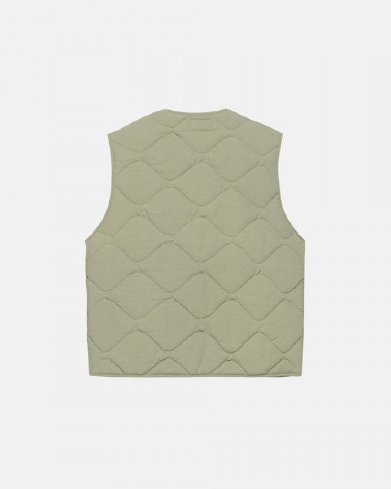 Colete Stussy Recycled Nylon Liner Vest Masculino Marrom Portugal | FCC-3414