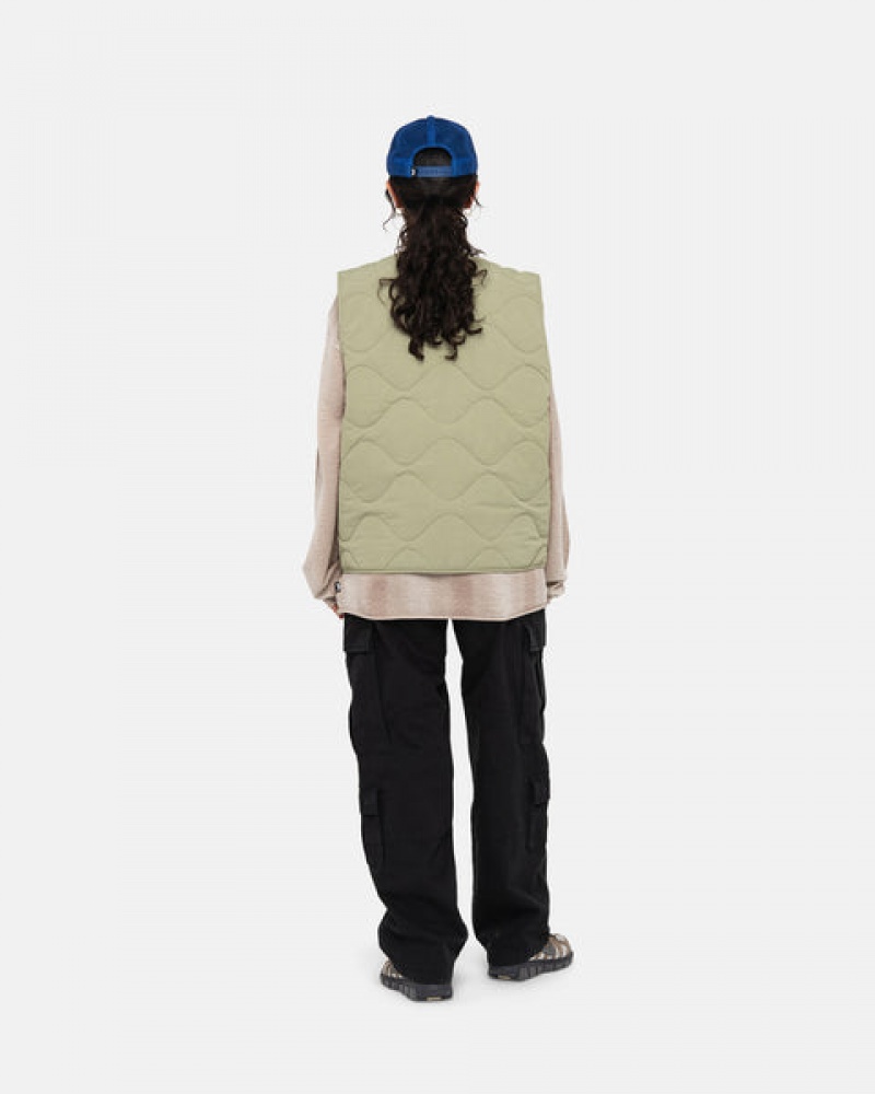 Colete Stussy Recycled Nylon Liner Vest Masculino Marrom Portugal | FCC-3414