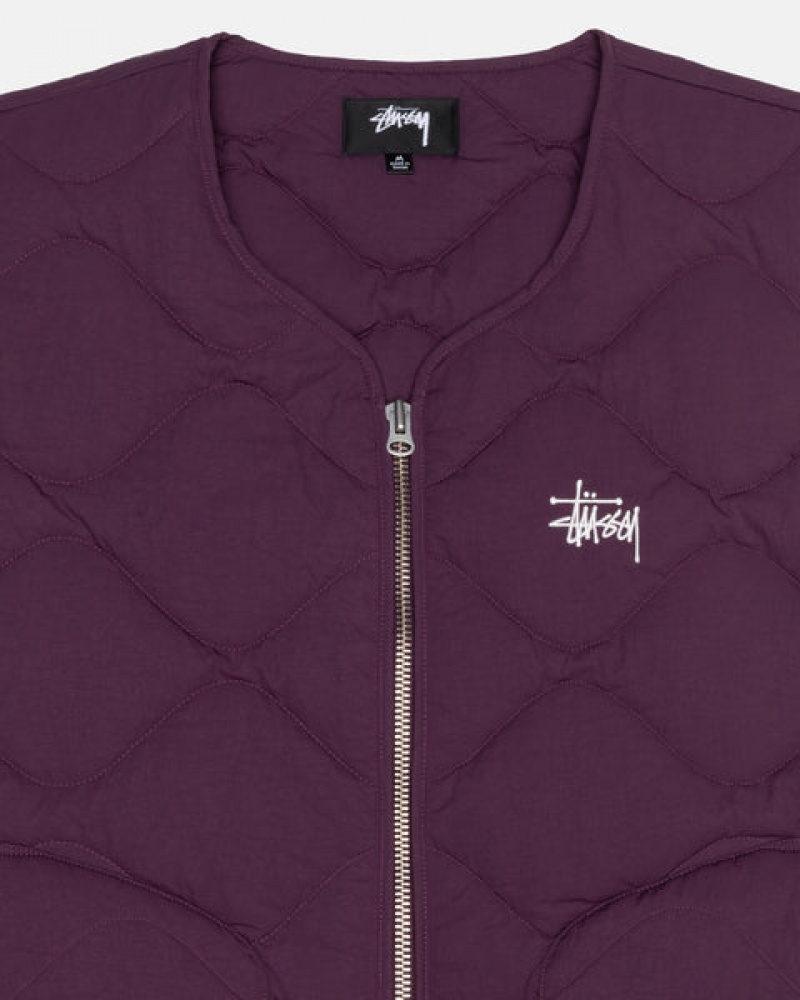 Colete Stussy Recycled Nylon Liner Vest Masculino Fucsia Portugal | KGV-1742