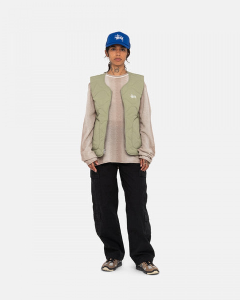 Colete Stussy Recycled Nylon Liner Vest Feminino Marrom Portugal | NGO-5324