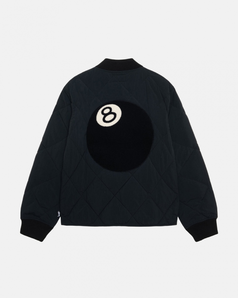 Jaquetas Stussy 8 Ball Acolchoado Liner Jacket Feminino Pretas Portugal | GCJ-1233