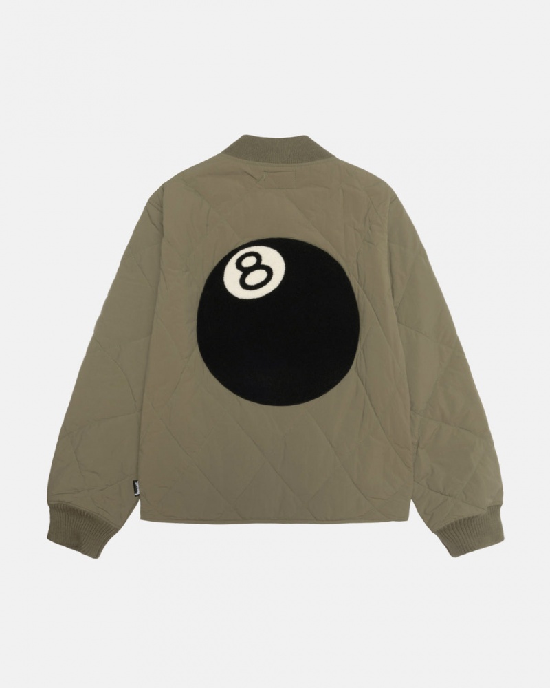 Jaquetas Stussy 8 Ball Acolchoado Liner Jacket Feminino Verde Oliva Portugal | SEV-9816