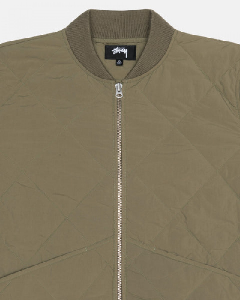 Jaquetas Stussy 8 Ball Acolchoado Liner Jacket Masculino Verde Oliva Portugal | LRB-5805