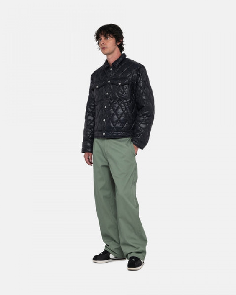 Jaquetas Stussy Ranch Jacket Acolchoado Nylon Masculino Pretas Portugal | MSV-2582