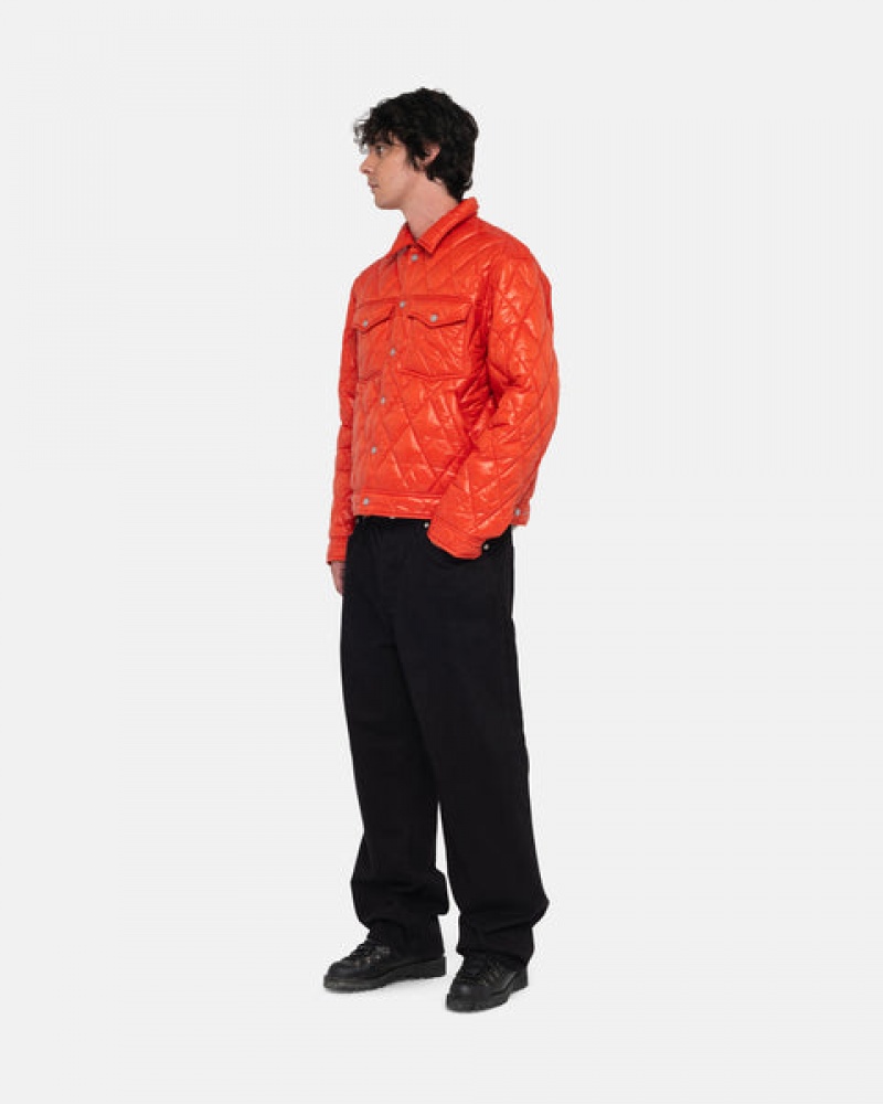 Jaquetas Stussy Ranch Jacket Acolchoado Nylon Masculino Vermelhas Portugal | FTN-1022