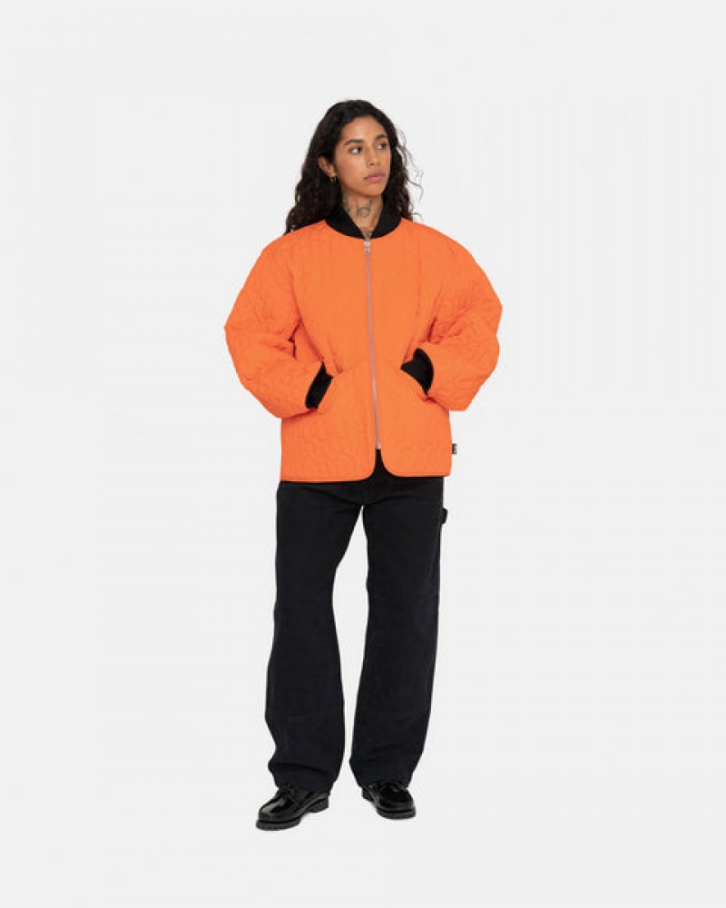 Jaquetas Stussy S Acolchoado Liner Jacket Feminino Laranja Portugal | YVK-8309