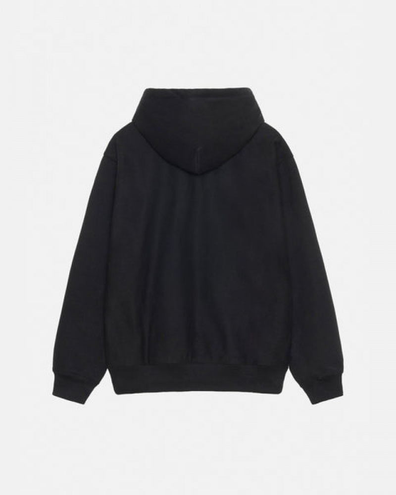 Hoodie Stussy Basic Applique Hoodie Feminino Pretas Portugal | SEQ-6119