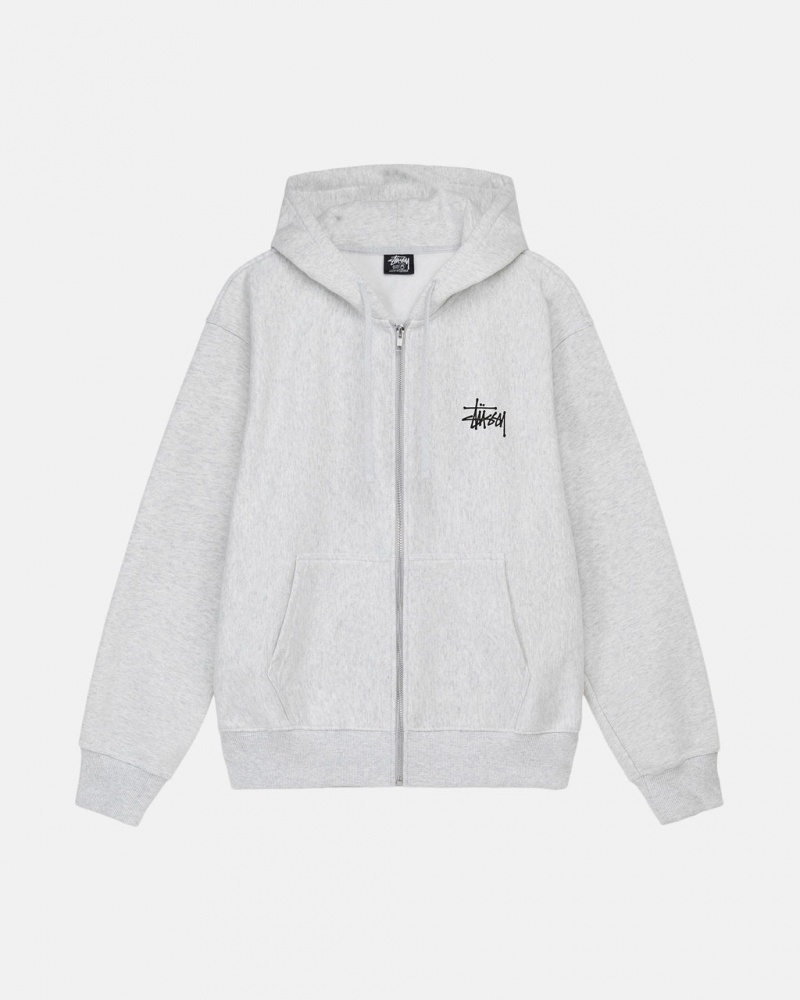 Hoodie Stussy Basic Stussy Zip Hoodie Masculino Cinzentas Portugal | LRJ-5710