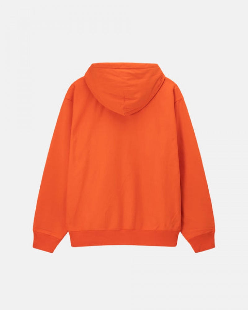 Hoodie Stussy Overdyed Stock Logo Hoodie Masculino Laranja Portugal | CVE-0313