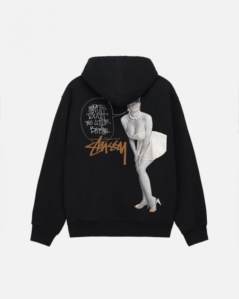 Hoodie Stussy Skate Tough Hoodie Masculino Pretas Portugal | AFA-6734