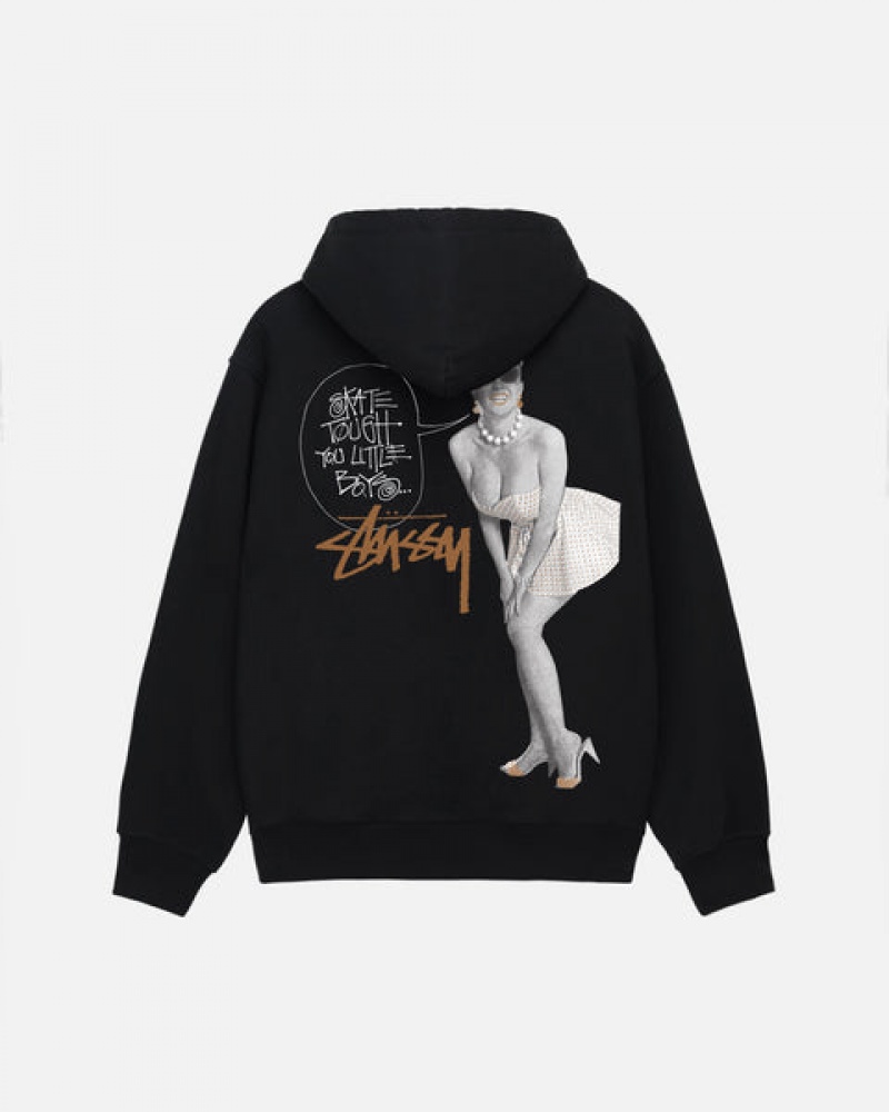 Hoodie Stussy Skate Tough Zip Hoodie Feminino Pretas Portugal | KUV-7759