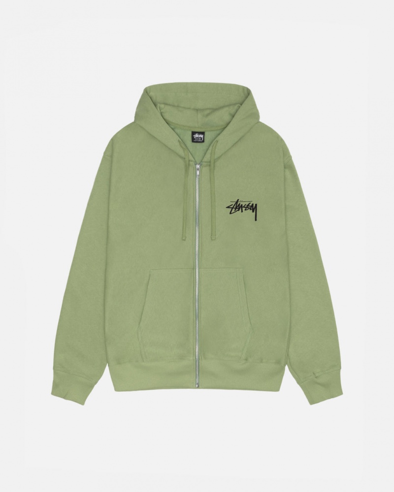 Hoodie Stussy Skate Tough Zip Hoodie Feminino Verdes Portugal | EGL-2345