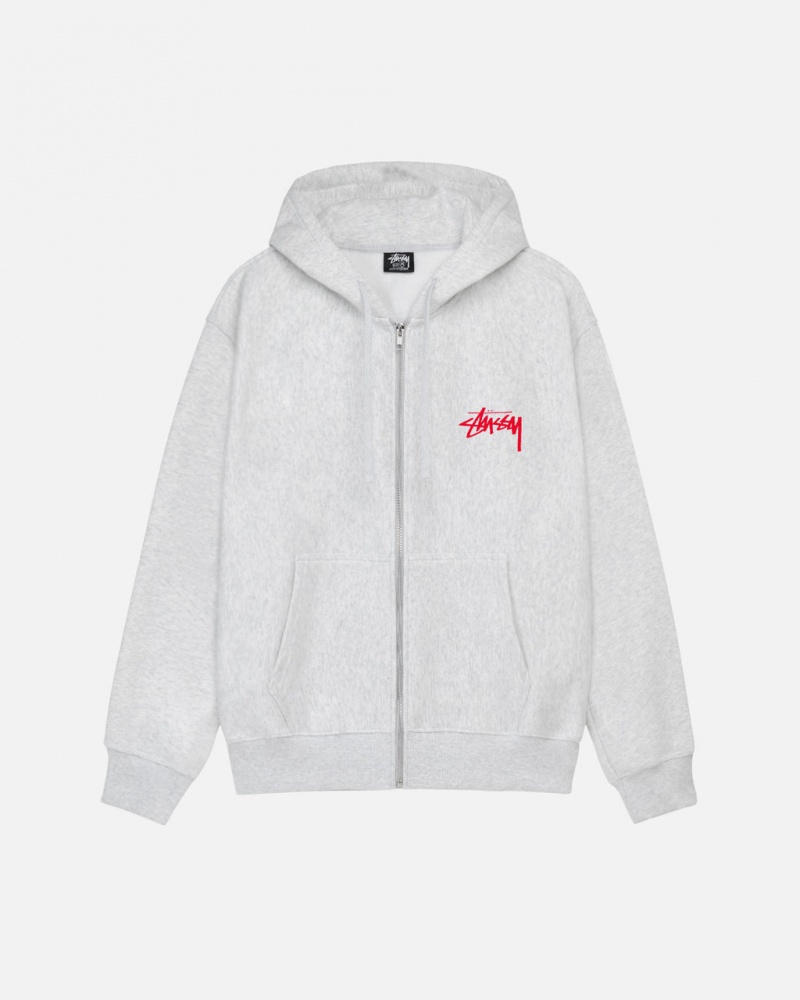 Hoodie Stussy Skate Tough Zip Hoodie Feminino Cinzentas Portugal | BKO-1218