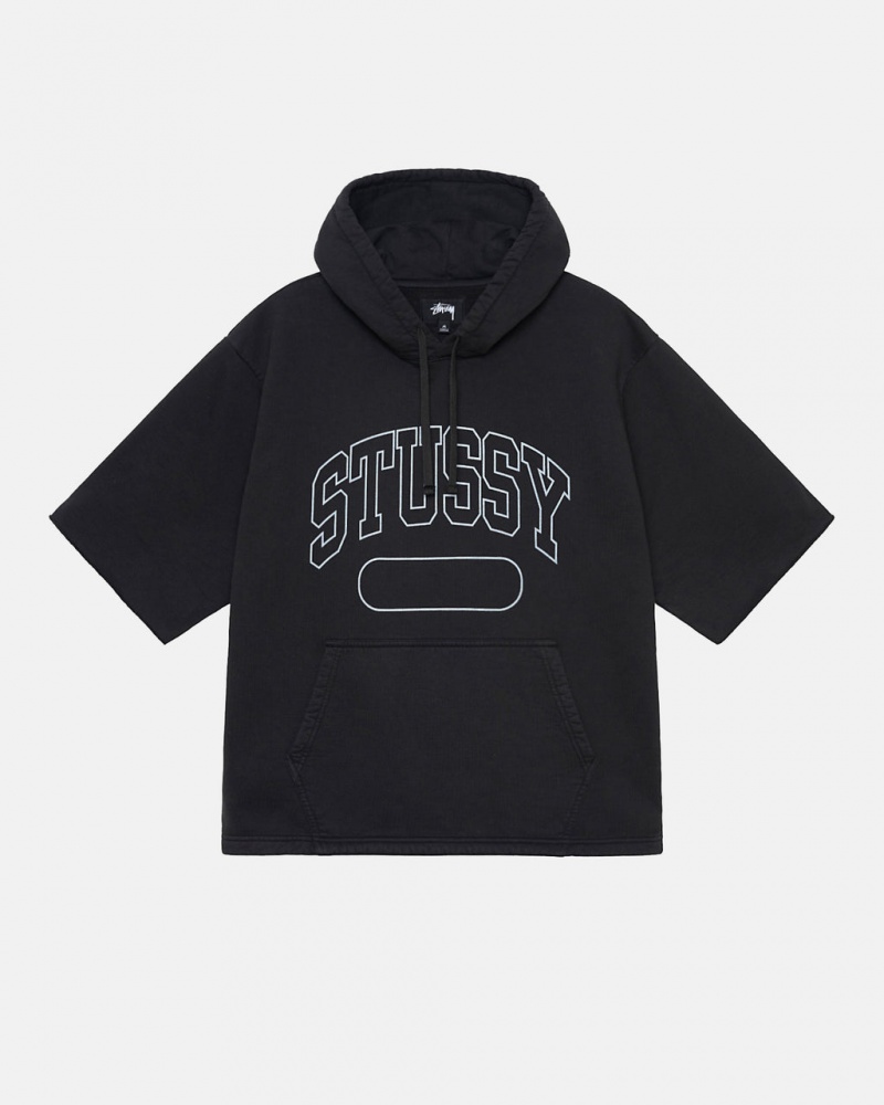 Hoodie Stussy Ss Boxy Cropped Hoodie Feminino Pretas Portugal | NKI-2682