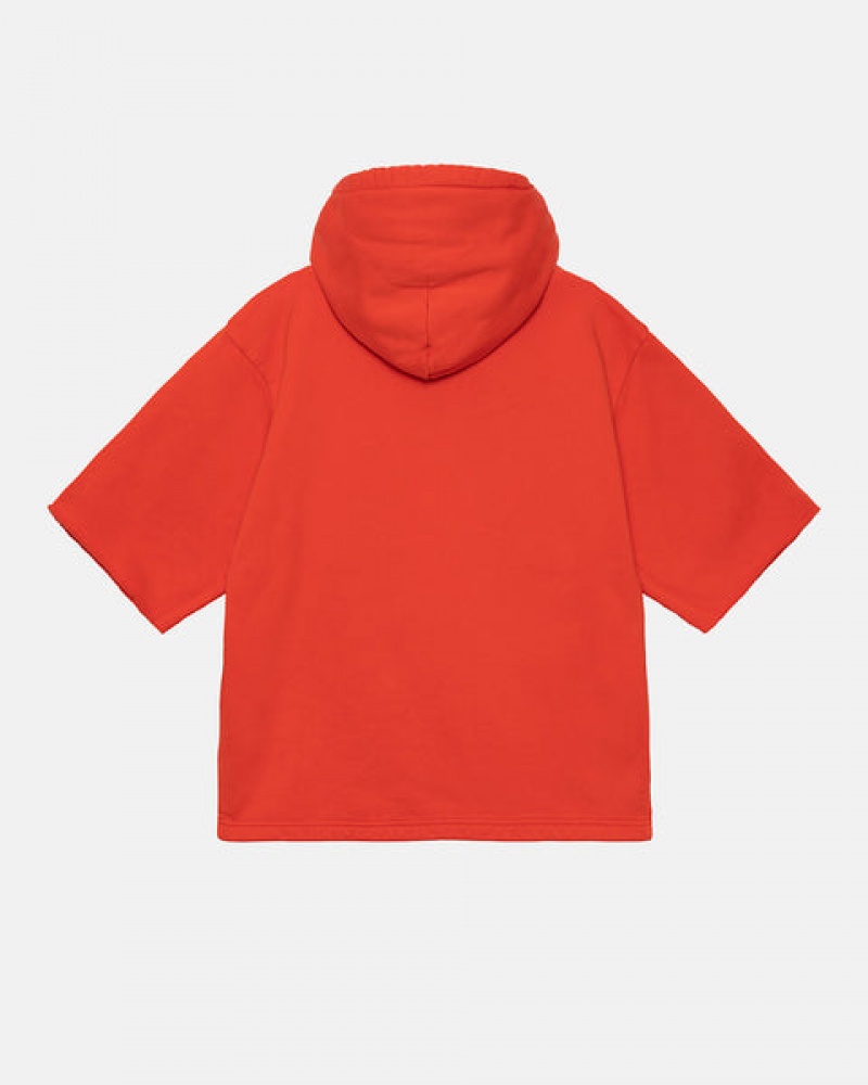 Hoodie Stussy Ss Boxy Cropped Hoodie Feminino Laranja Escuro Portugal | TGI-1199