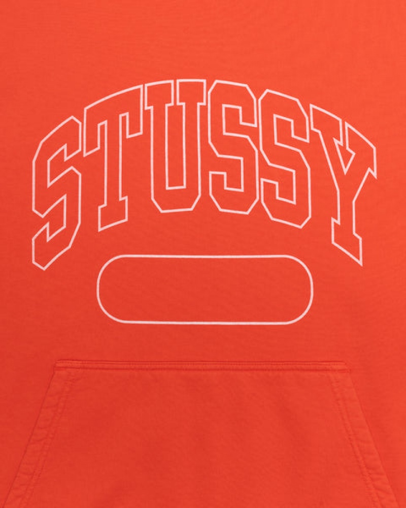 Hoodie Stussy Ss Boxy Cropped Hoodie Feminino Laranja Escuro Portugal | TGI-1199