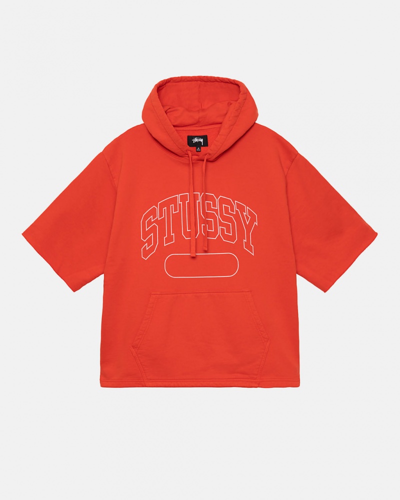 Hoodie Stussy Ss Boxy Cropped Hoodie Feminino Laranja Escuro Portugal | TGI-1199